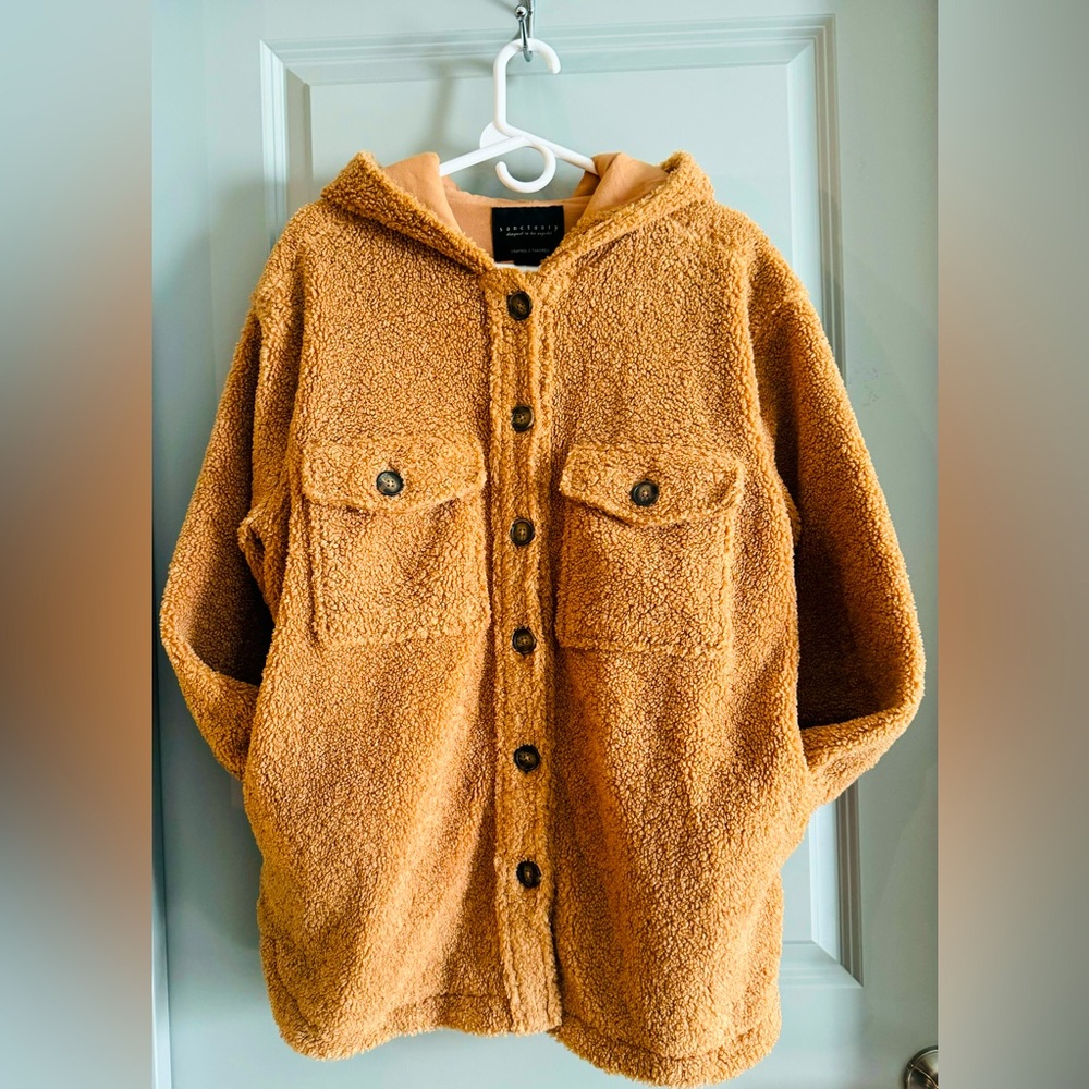 Sanctuary Women’s Beige Teddy Jacket . Size Medium to large
